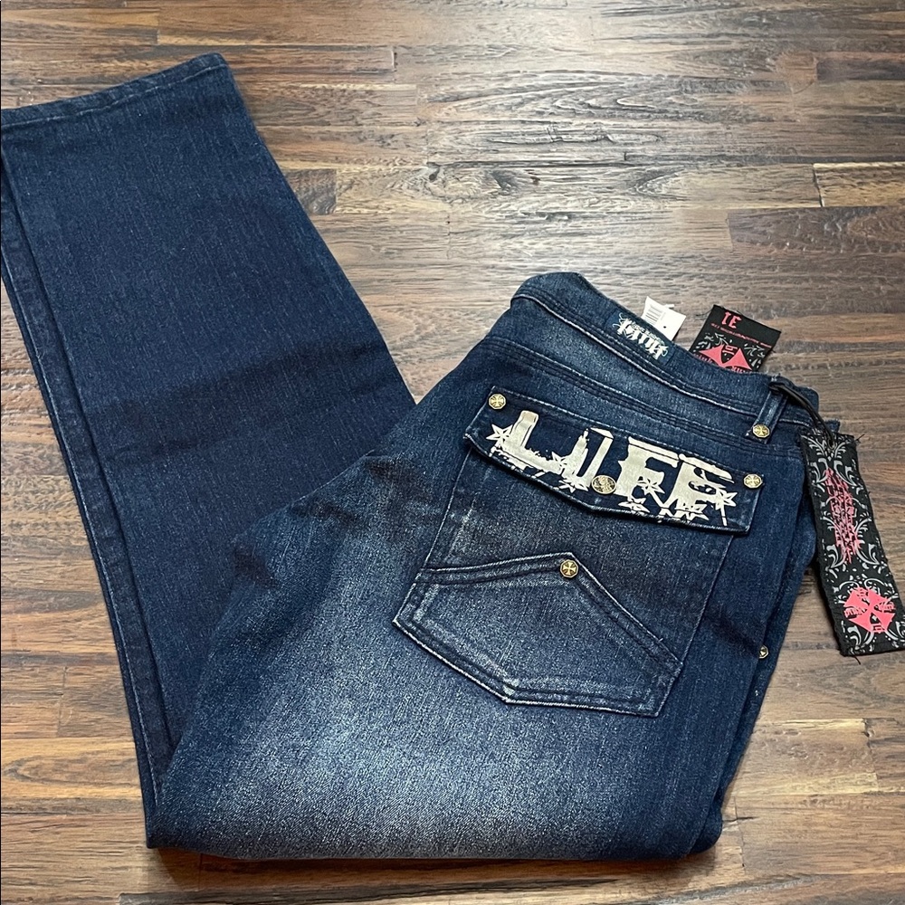 NWT Blac Label Pink Women’s Dark Blue Denim Jeans 31